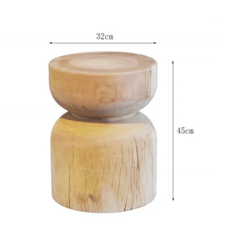 Runder Hocker aus Massivholz im Nordic - Stil - ApolettaApoletta