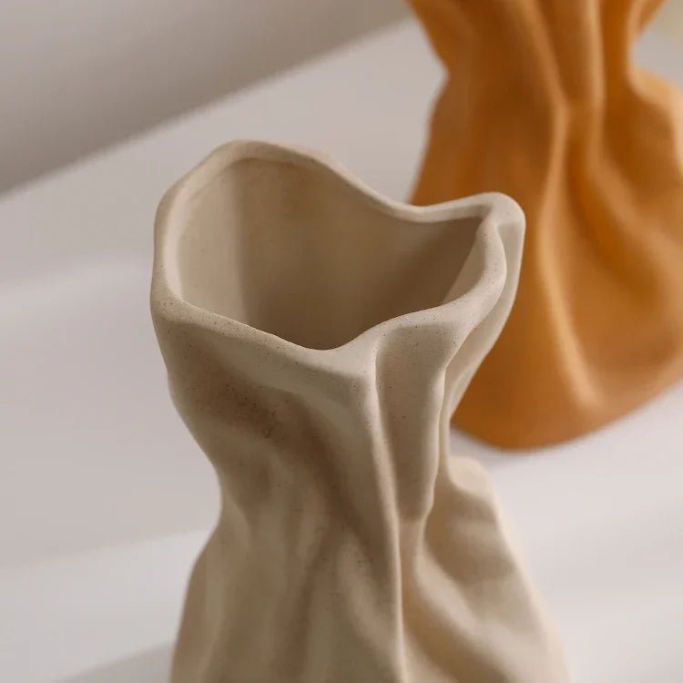 Keramik - Blumenvase in Papiertüten - Optik - ApolettaApoletta