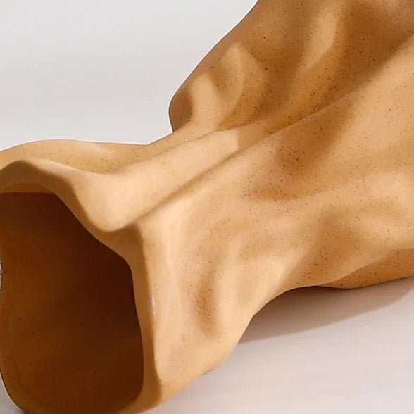 Keramik - Blumenvase in Papiertüten - Optik - ApolettaApoletta