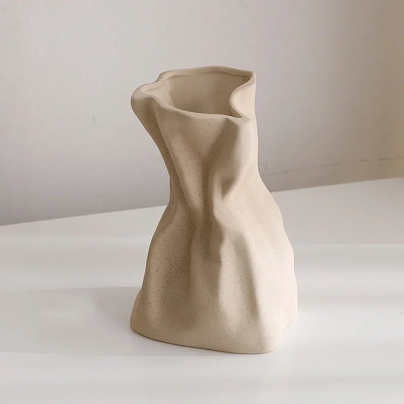 Keramik - Blumenvase in Papiertüten - Optik - ApolettaApoletta