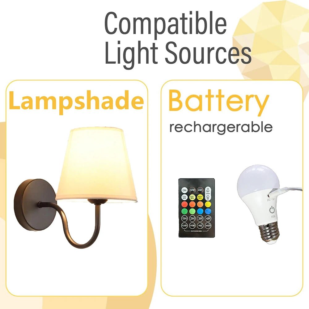Retro RGB - Wandleuchte: 2er - Set dimmbare Lampen mit Fernbedienung für Schlafzimmer & Wohnzimmer - ApolettaApoletta