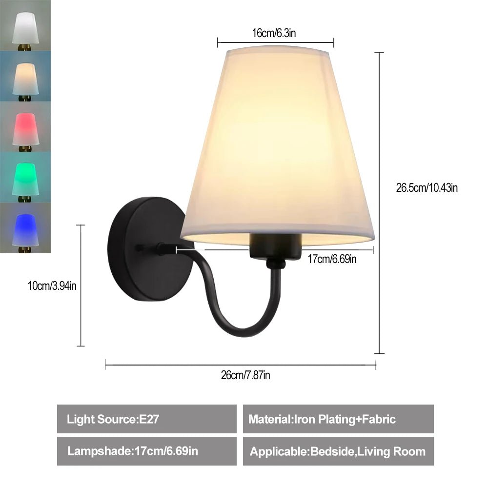 Retro RGB - Wandleuchte: 2er - Set dimmbare Lampen mit Fernbedienung für Schlafzimmer & Wohnzimmer - ApolettaApoletta