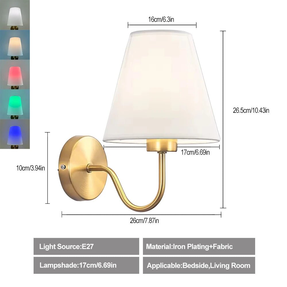 Retro RGB - Wandleuchte: 2er - Set dimmbare Lampen mit Fernbedienung für Schlafzimmer & Wohnzimmer - ApolettaApoletta