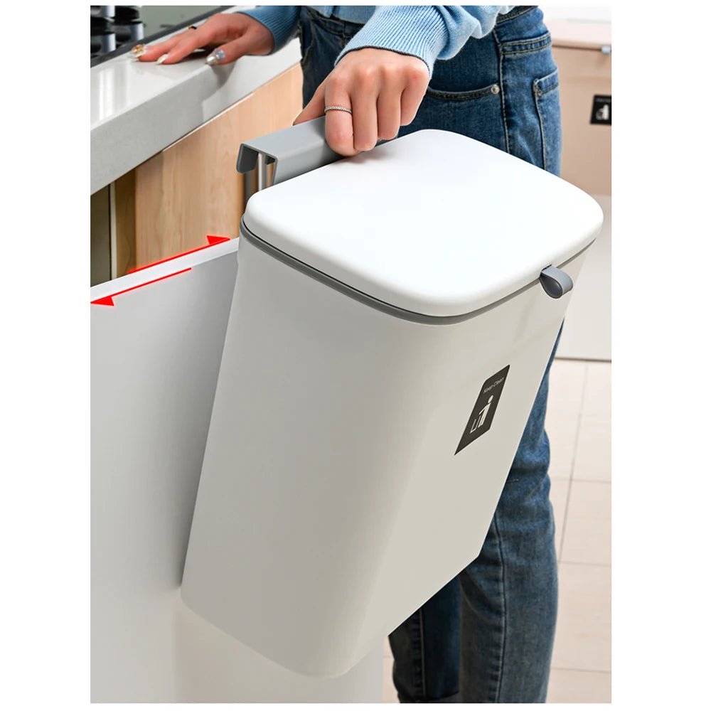 Küchen - Mülleimer mit Schiebedeckel, 9l - ApolettaApoletta