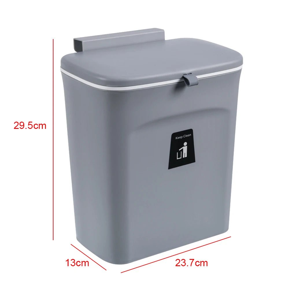 Küchen - Mülleimer mit Schiebedeckel, 9l - ApolettaApoletta