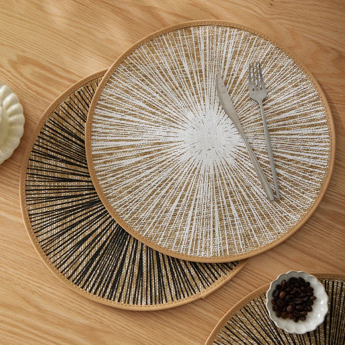 Makramee - Tischsets: Rund, aus Jute & in Boho - Optik (Ø 38,1 cm) - ApolettaApoletta