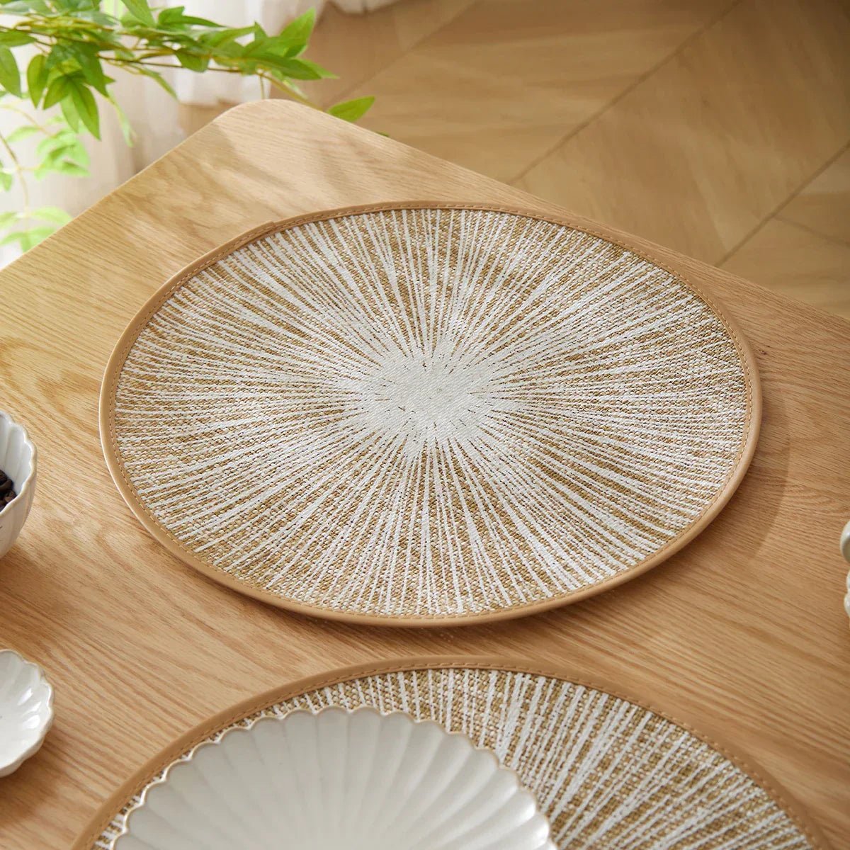 Makramee - Tischsets: Rund, aus Jute & in Boho - Optik (Ø 38,1 cm) - ApolettaApoletta