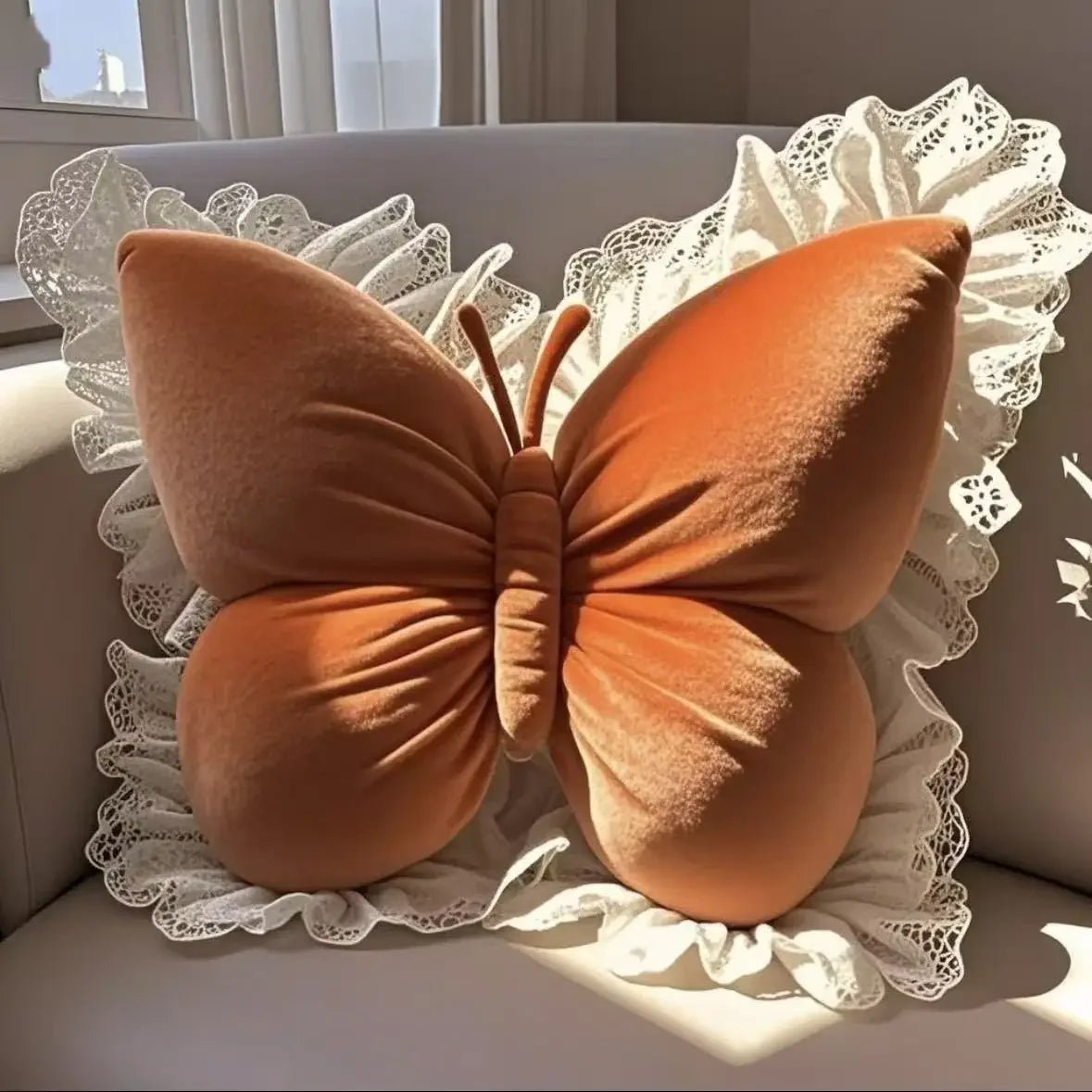 Schmetterlings - Bürokissen: Prinzessinnen - Design mit Schleife für Sofa & Schlafzimmer - ApolettaApoletta