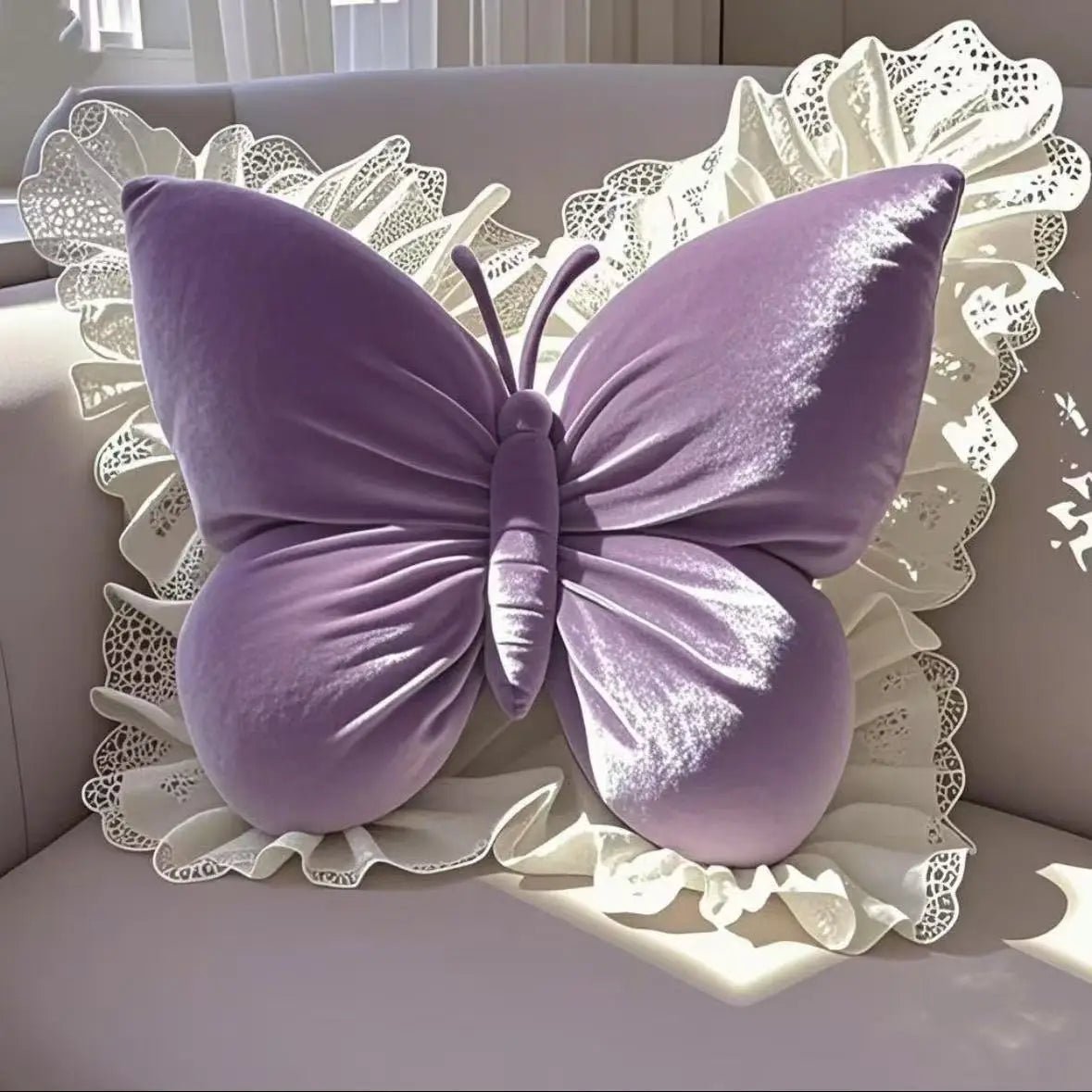 Schmetterlings - Bürokissen: Prinzessinnen - Design mit Schleife für Sofa & Schlafzimmer - ApolettaApoletta