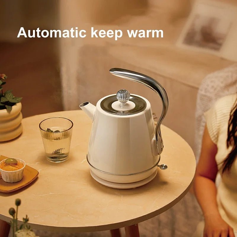 Wasserkocher mit 1,8 l: Schnellkocher aus 304 Edelstahl mit automatischer Abschaltung & Warmhaltefunktion - ApolettaApoletta