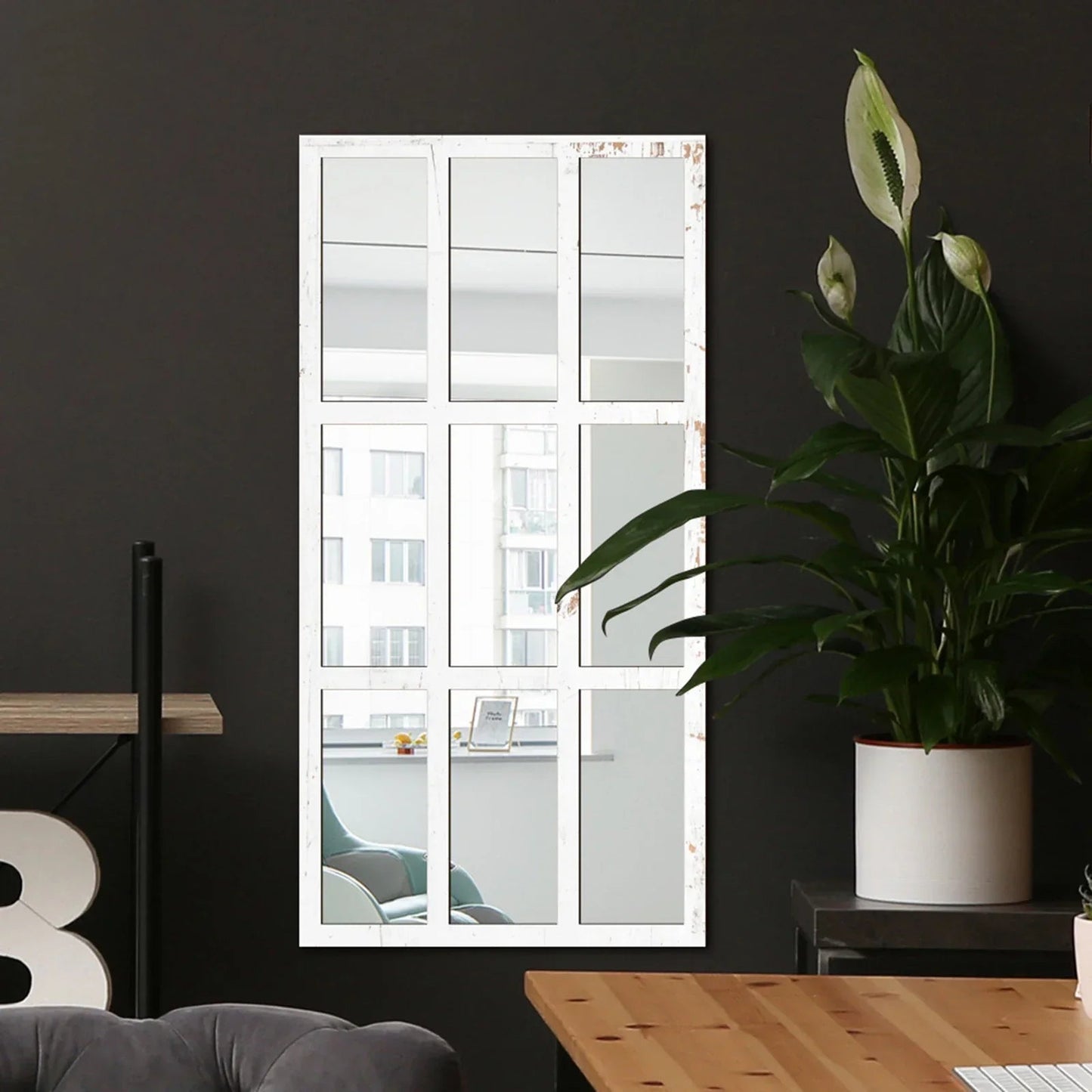 Minimalistischer Wandspiegel: Fenster - Imitation für Wohnzimmer, Bad - ApolettaApoletta