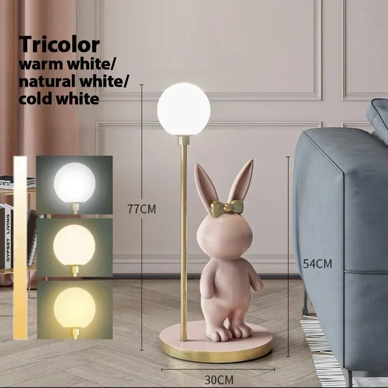Kreative Stehlampe „Milchbonbon - Kaninchen“: LED - Leuchte für Mädchen - und Kinderzimmer - ApolettaApoletta