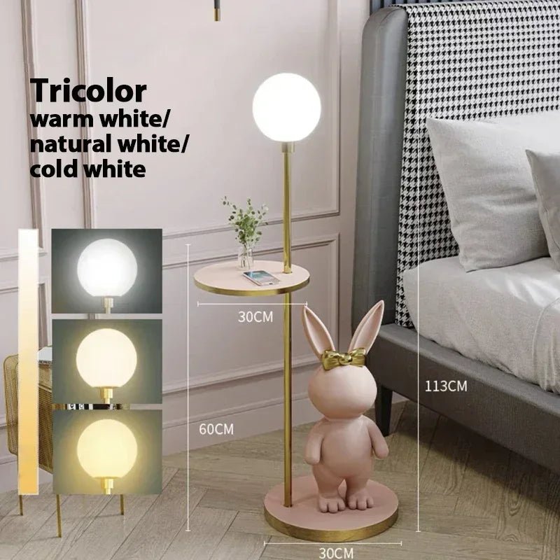 Kreative Stehlampe „Milchbonbon - Kaninchen“: LED - Leuchte für Mädchen - und Kinderzimmer - ApolettaApoletta