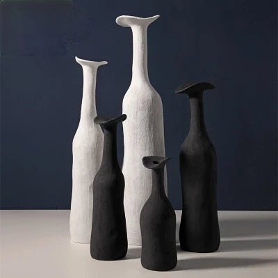 Keramik - Blumenvase: Moderne Morandi - Farben für einfache Kunst und Wohnzimmer - Deko - ApolettaApoletta
