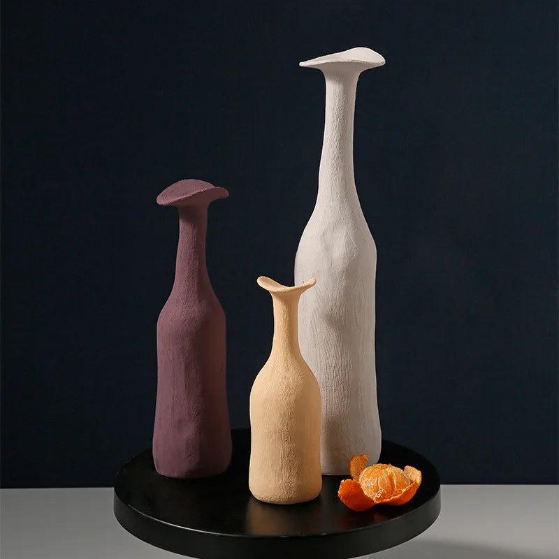 Keramik - Blumenvase: Moderne Morandi - Farben für einfache Kunst und Wohnzimmer - Deko - ApolettaApoletta