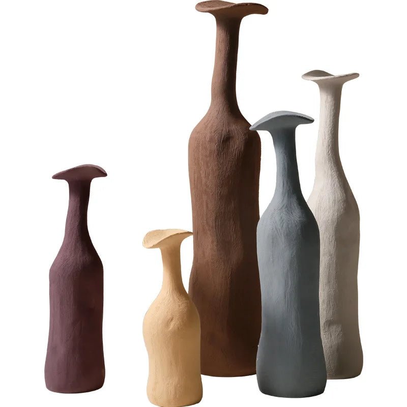 Keramik - Blumenvase: Moderne Morandi - Farben für einfache Kunst und Wohnzimmer - Deko - ApolettaApoletta
