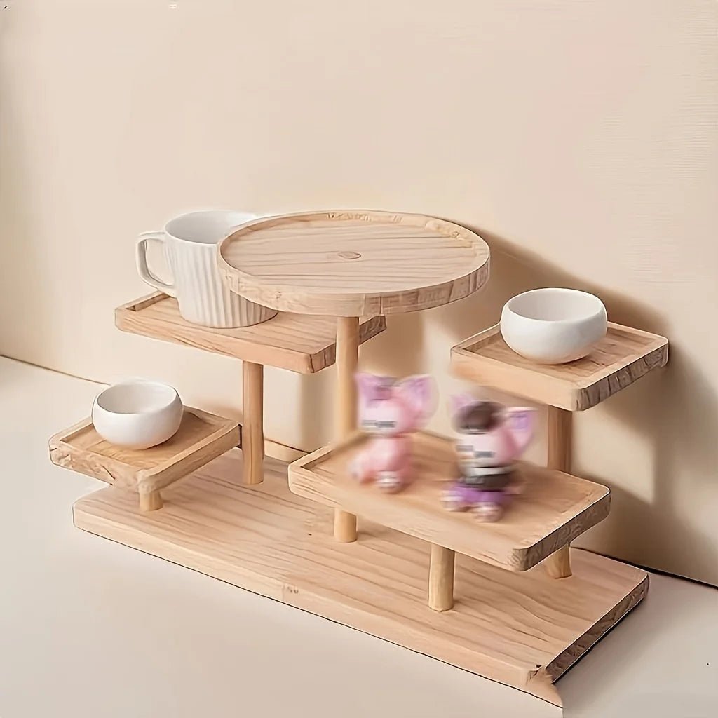 Holzständer: 5 - stufiger Organizer für Schmuck & Heimdekoration - ApolettaApoletta