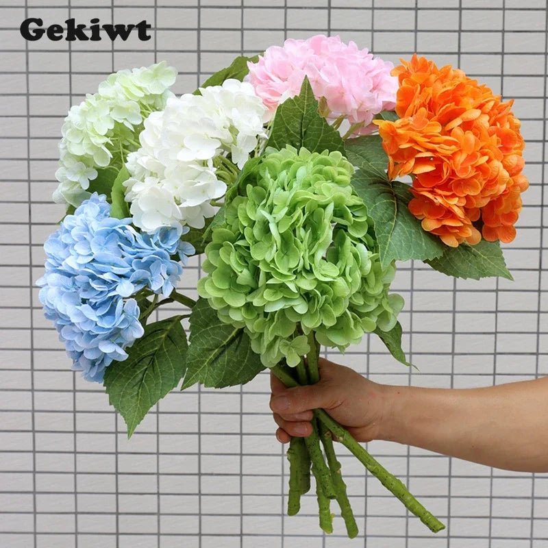 Real - Touch Hortensien: Künstliche 3D - Blumen aus Latex für Heim - & Hochzeitsdeko - ApolettaApoletta