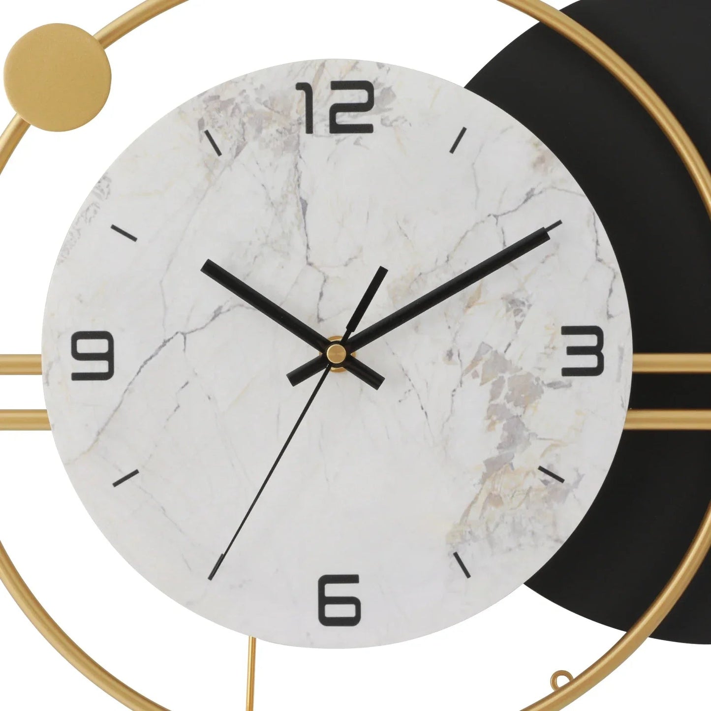Geräuschlose Wanduhr: Runde Metalluhr für Wohnzimmer & Schlafzimmer - ApolettaApoletta