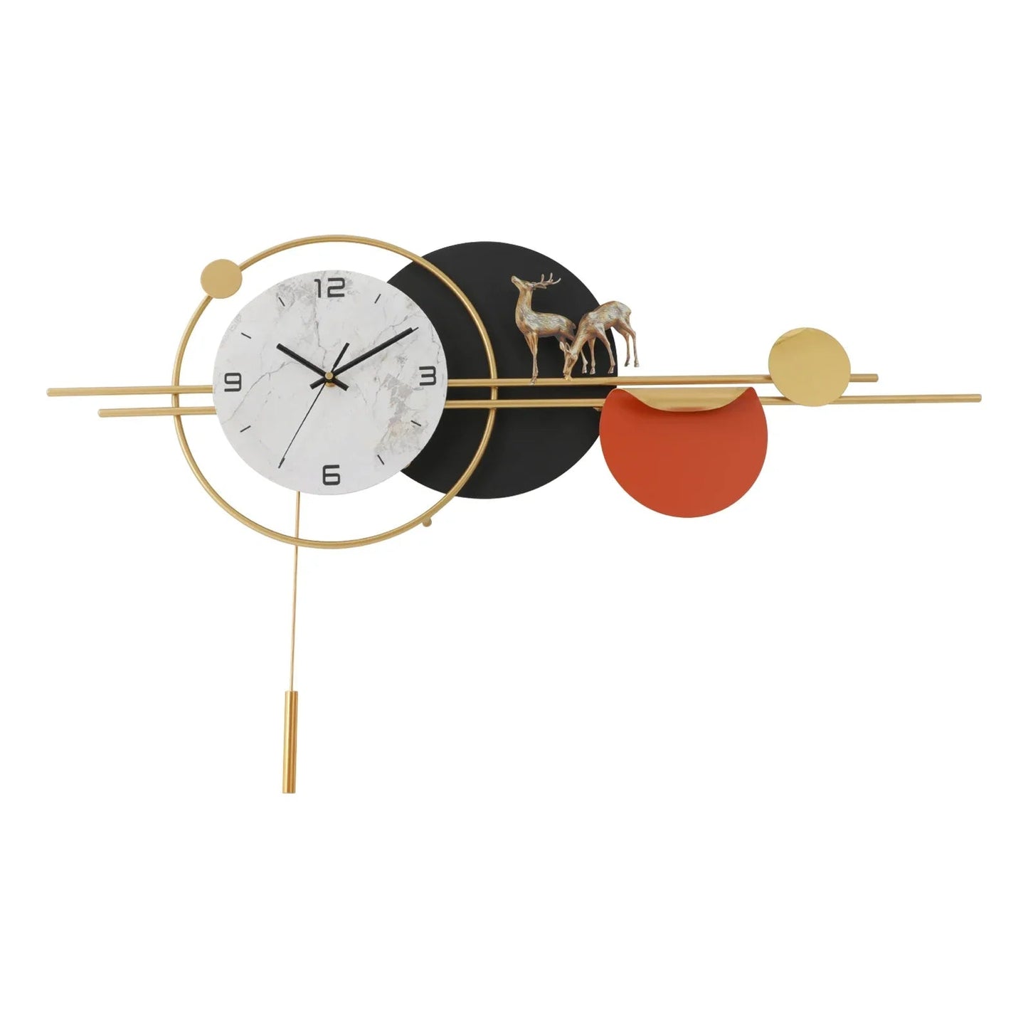 Geräuschlose Wanduhr: Runde Metalluhr für Wohnzimmer & Schlafzimmer - ApolettaApoletta