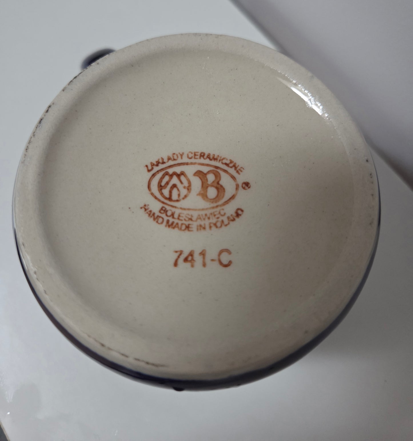 Bunzlauer Keramik Tasse / Becher (Breit) - 350 ml - Ø 10 cm - Handarbeit