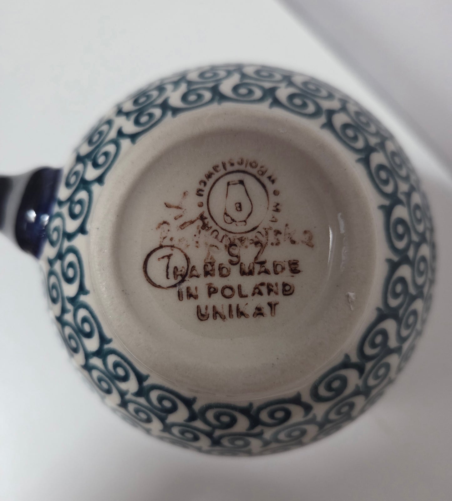 Bunzlauer Keramik Tasse / Kaffeetasse (Klein) - UNIKAT (Premium) - Höhe 8 cm 200ml - Handarbeit