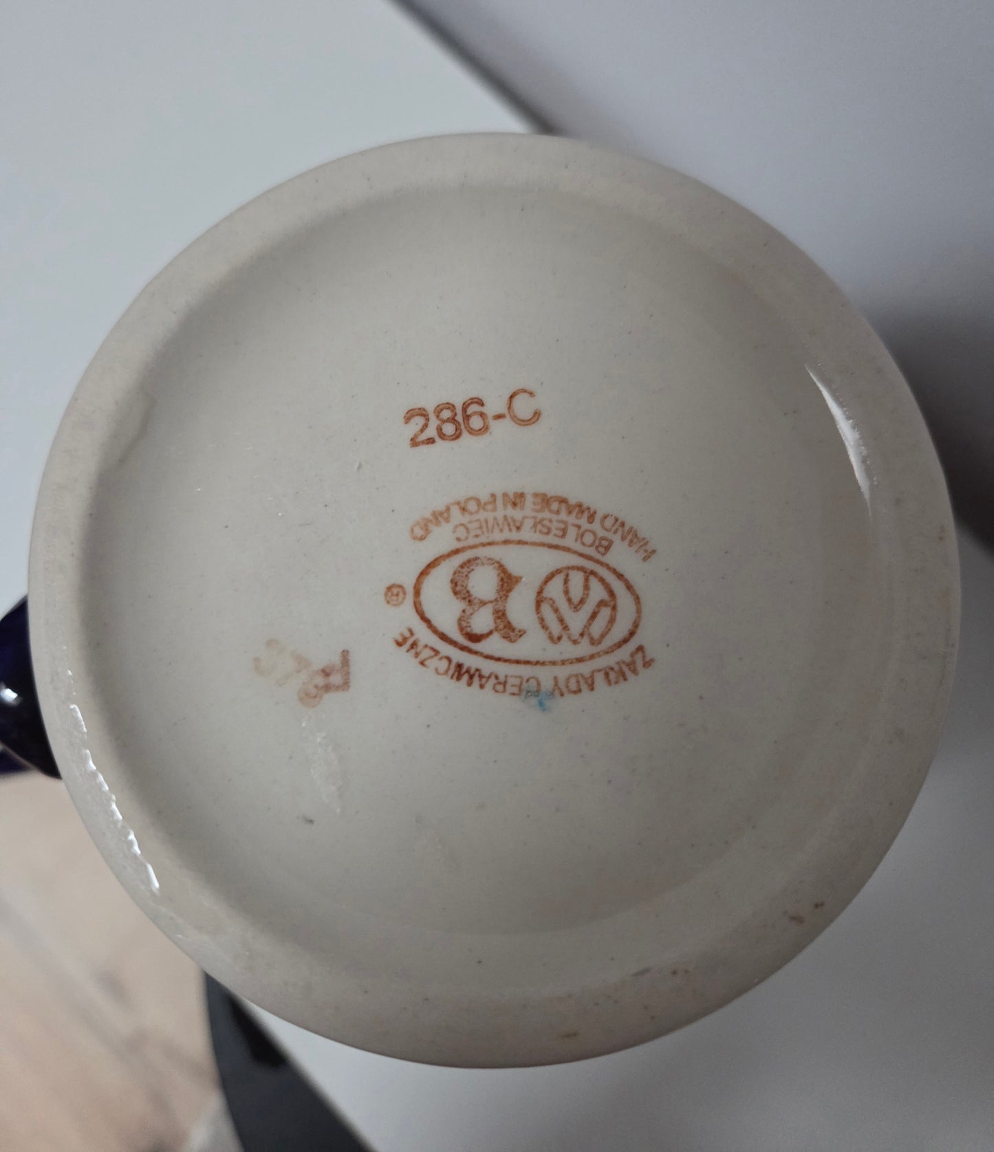 Bunzlauer Keramik Bierkrug / Humpen - 0,5 L - Höhe 14 cm - 286-C - Handarbeit