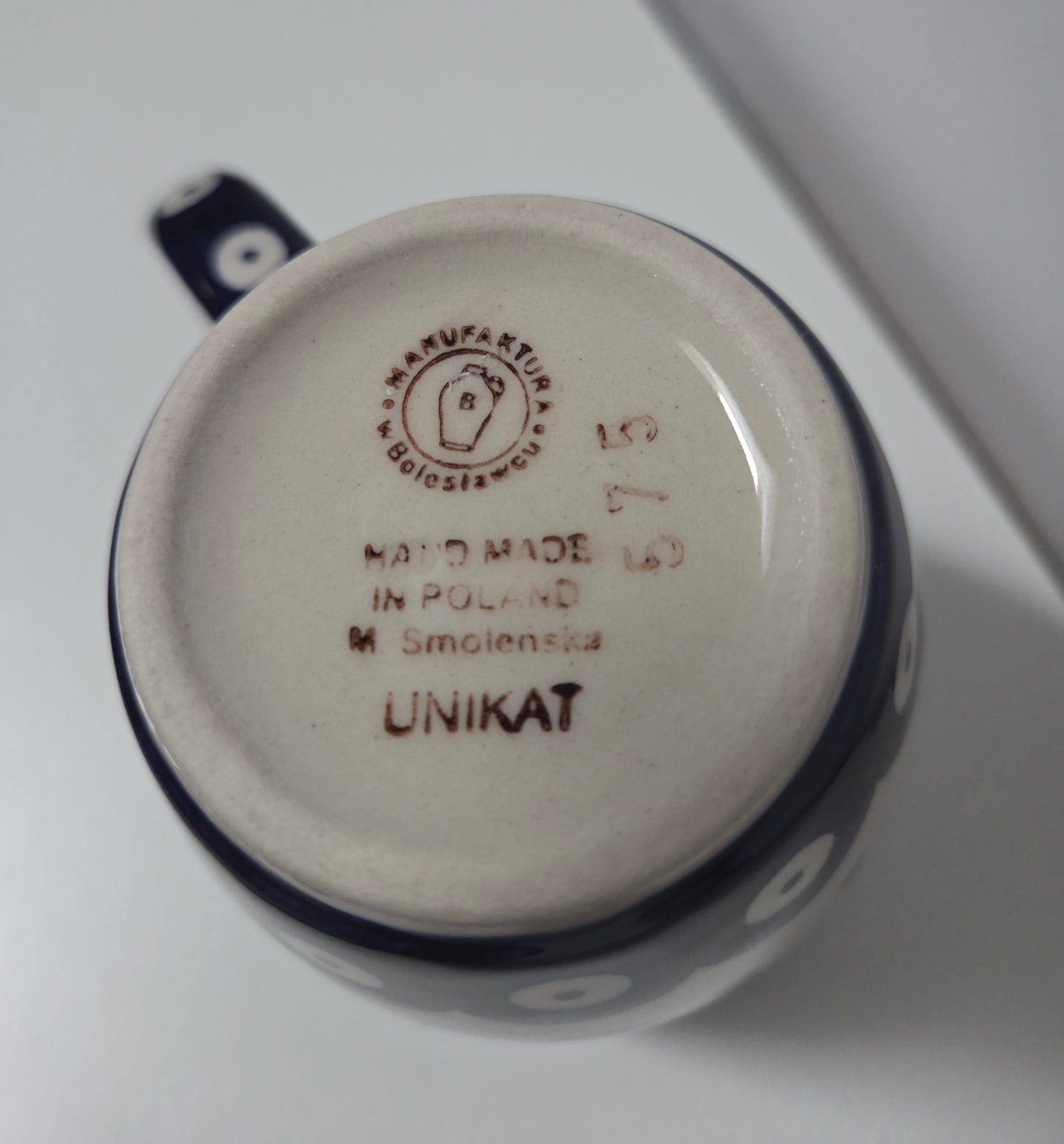 Bunzlauer Keramik Tasse / Henkelbecher - UNIKAT (Premium) - Höhe 10 cm 250 ml - Handarbeit