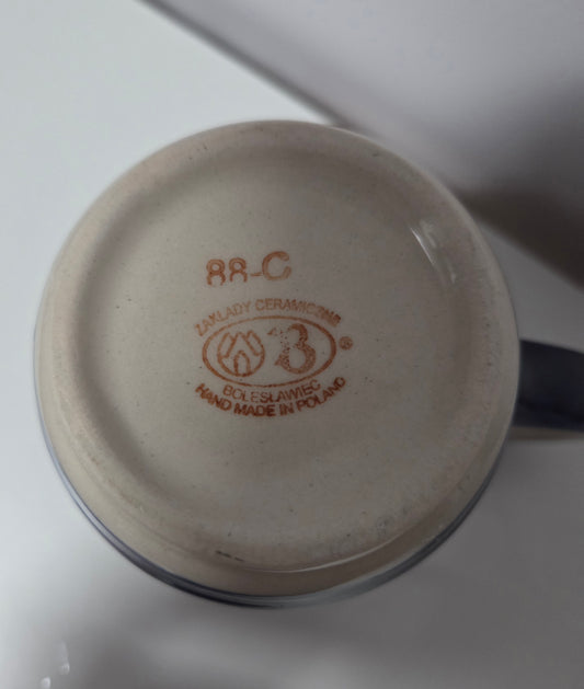 Bunzlauer Keramik Tasse / Becher (Hoch & Massiv) - 250 ml - Höhe 10 cm