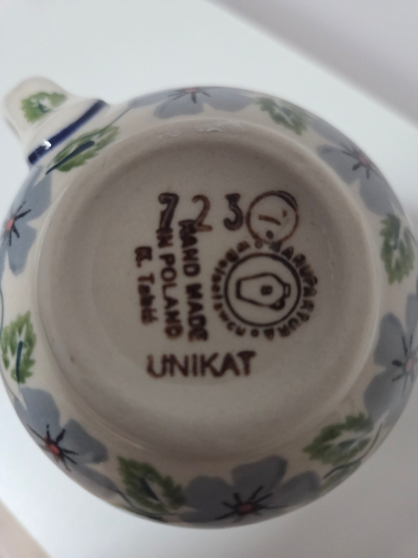 Bunzlauer Keramik Tasse / Kaffeetasse (Klein) - UNIKAT (Premium) - Höhe 8 cm 200 ml - Handarbeit