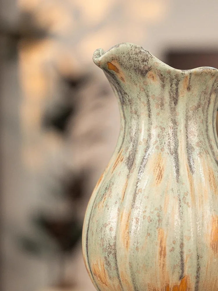 Blaue & Weiße Keramikvase mit Bewässerungsfunktion - Apoletta