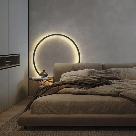 Nordische LED-Wandleuchte, Schwarz