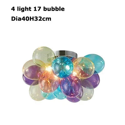 LED Ballon Kronleuchter – Bunte Glas-Blasen-LampeNeue - Apoletta