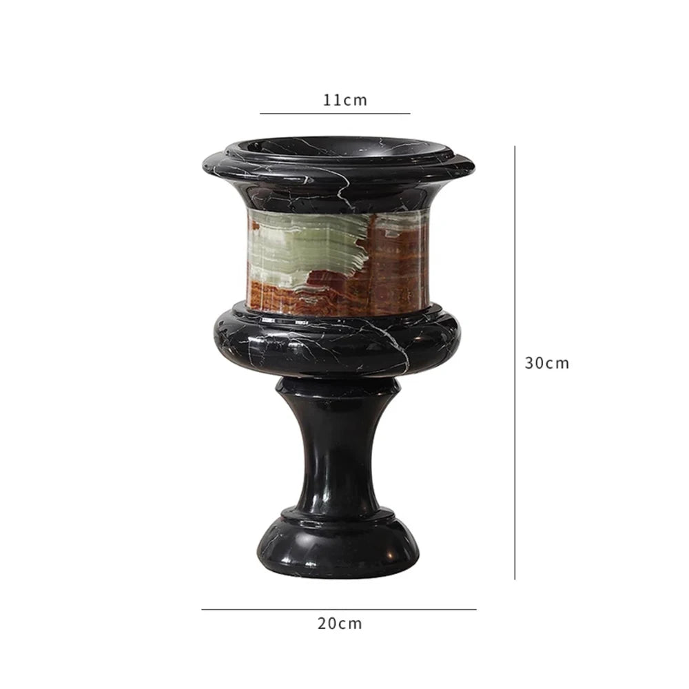Natürliche Marmorvase im Vintage-Stil – Tisch- & Wohnzimmer-Dekor - Apoletta