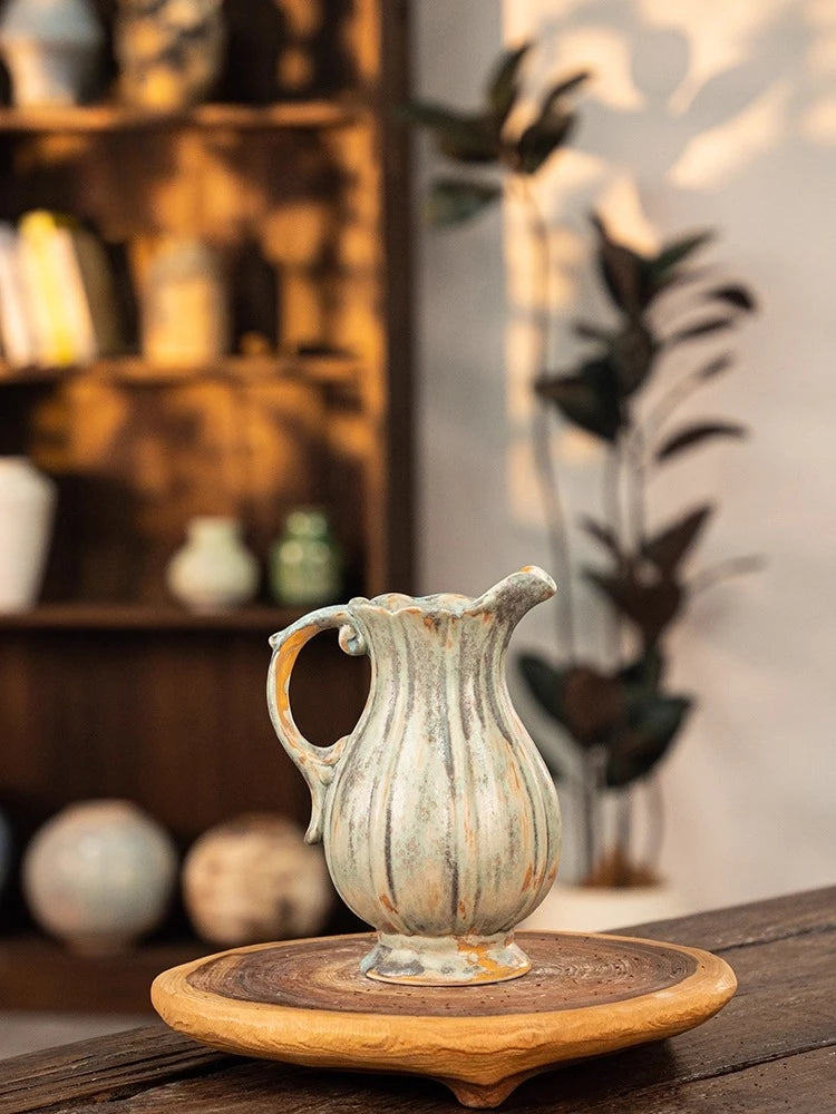 Blaue & Weiße Keramikvase mit Bewässerungsfunktion - Apoletta