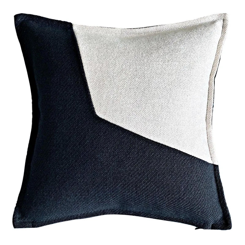 Luxuriöser Kissenbezug (Dicke Textur) mit geometrischer Stickerei - Apoletta