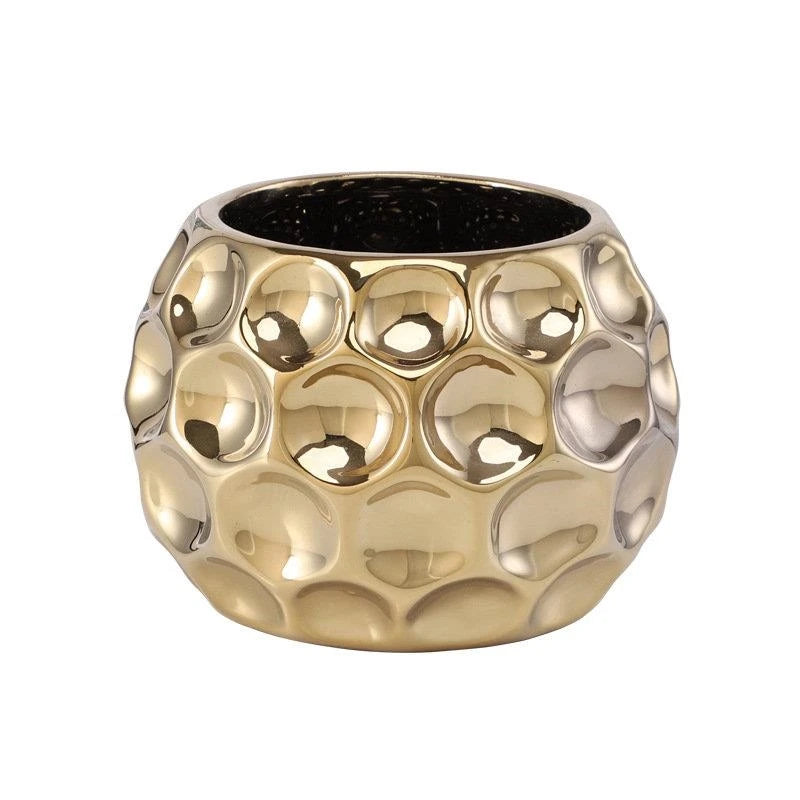 Minimalistische Goldene Keramikvase – Modernes Dekor - Apoletta