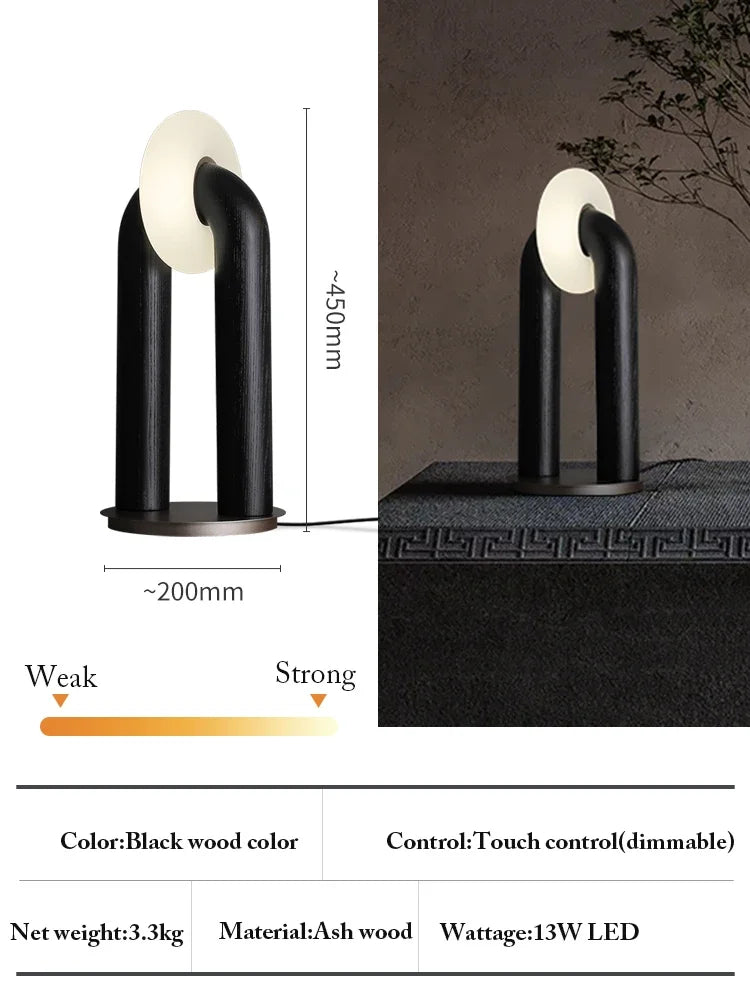 Künstlerische Retro Holz LED Tischlampe - Apoletta