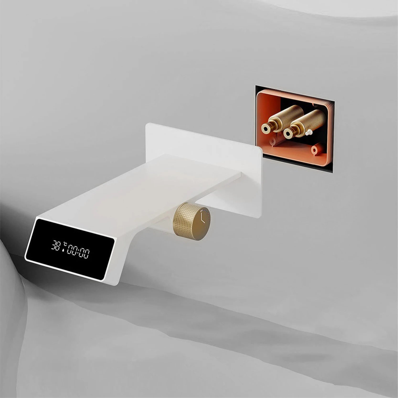 Wandarmatur in Gun-Grey mit LED-Display - Apoletta