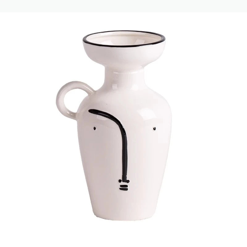 Moderne Abstrakte Keramikvase – Minimalistische Ästhetische Dekoration