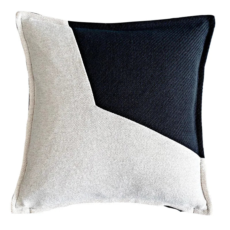 Luxuriöser Kissenbezug (Dicke Textur) mit geometrischer Stickerei - Apoletta