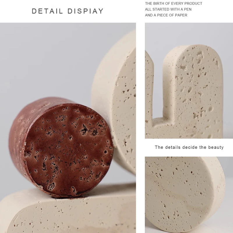 Retro Buchstützen in Höhlenstein-Optik - Apoletta