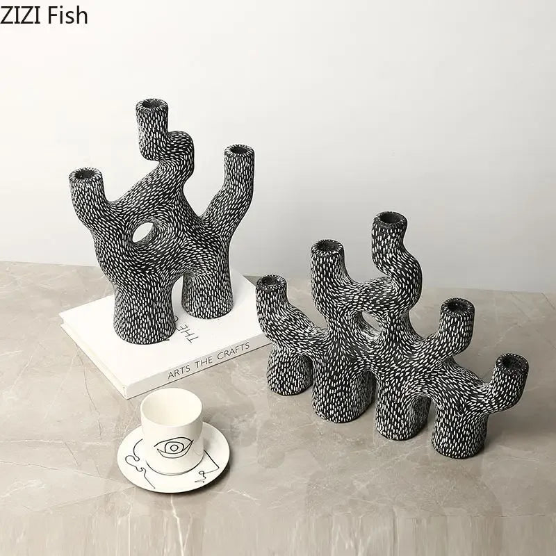 Abstrakter "Alien" Korallen-Kerzenständer – Kreatives Ornament - Apoletta