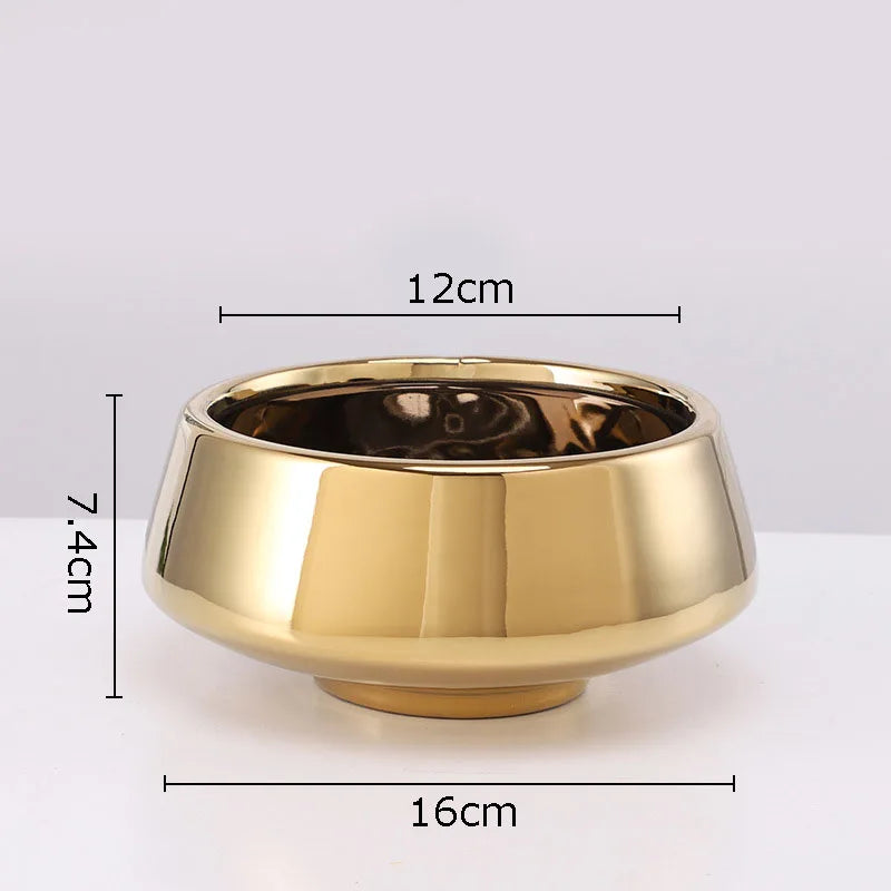 Minimalistische Goldene Keramikvase – Modernes Dekor - Apoletta