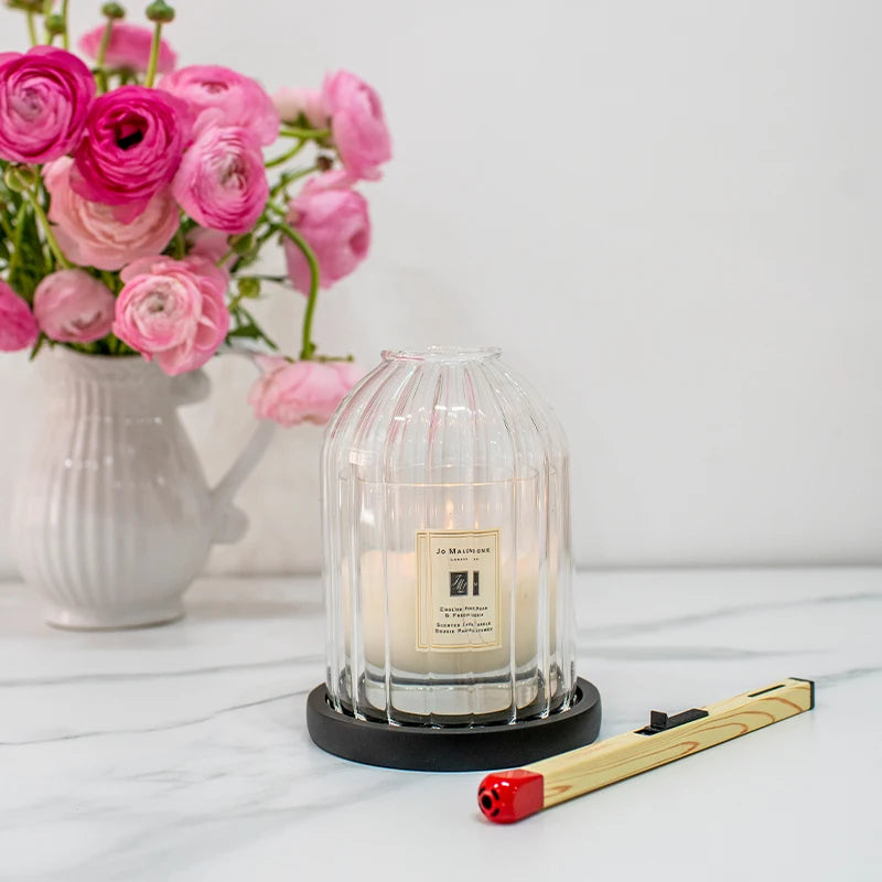 Designer-Kerzenhalter mit Glasabdeckung - Apoletta