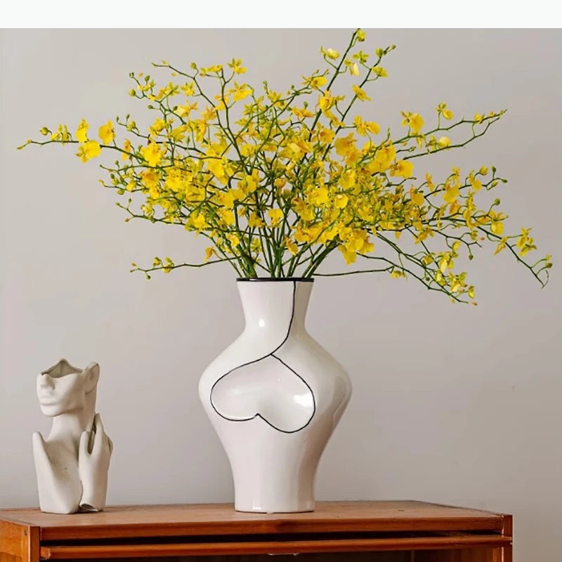 Moderne Abstrakte Keramikvase – Minimalistische Ästhetische Dekoration