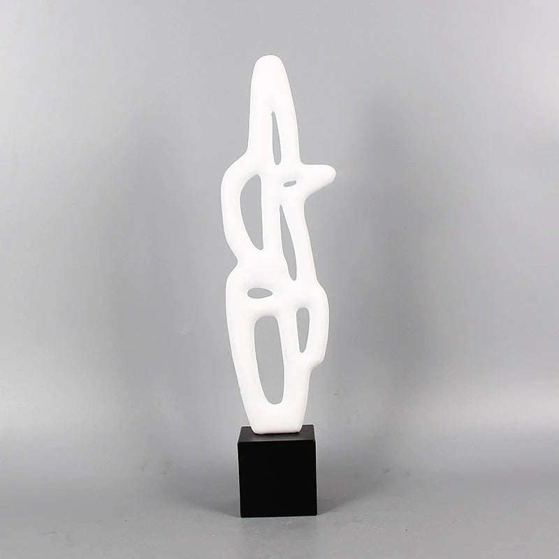 Hohle Geometrische Skulptur Schwarz-Weiß - Apoletta