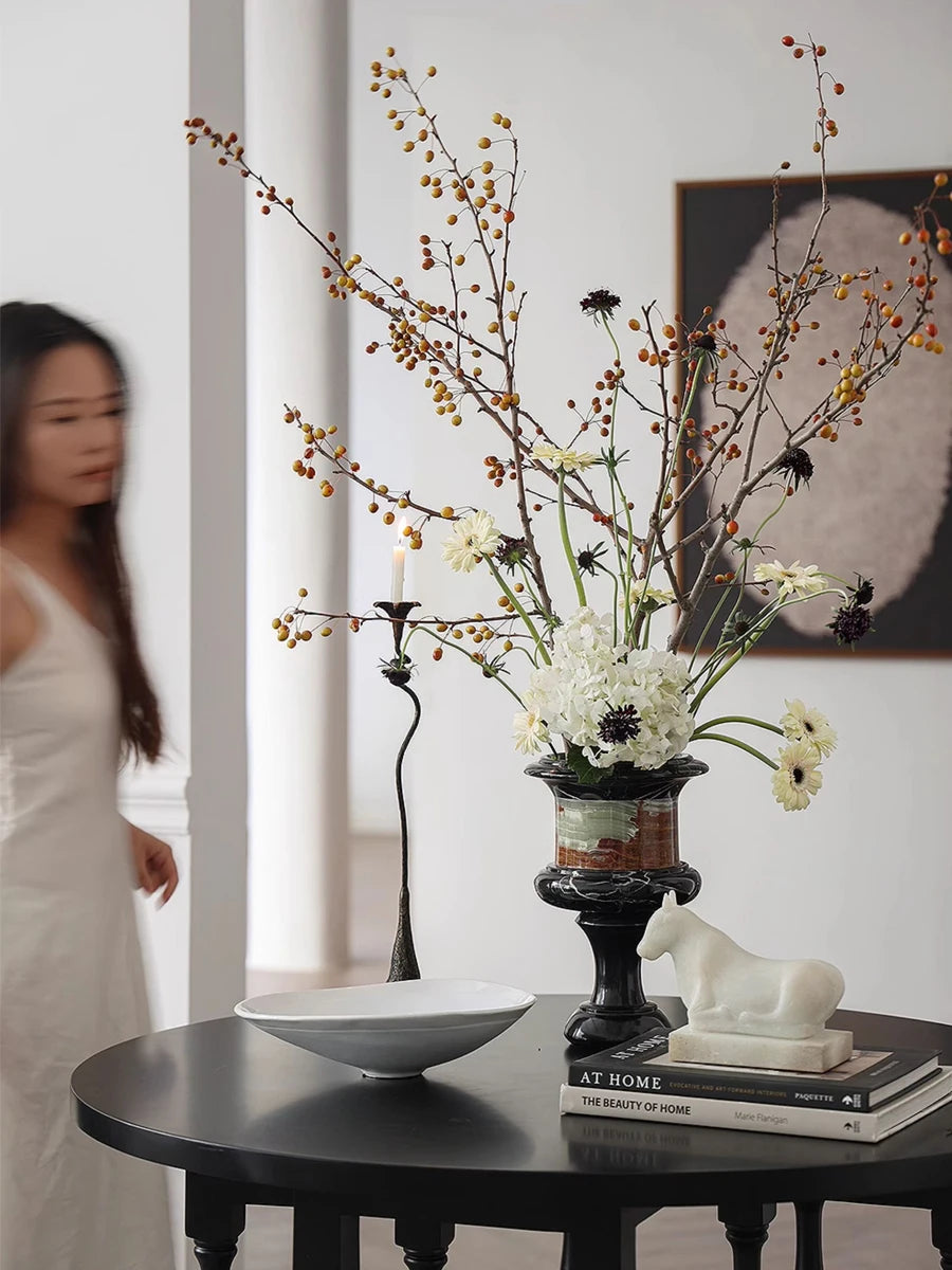 Natürliche Marmorvase im Vintage-Stil – Tisch- & Wohnzimmer-Dekor - Apoletta