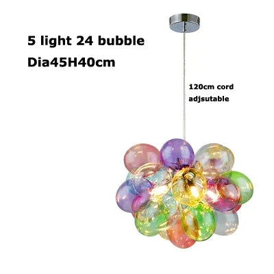 LED Ballon Kronleuchter – Bunte Glas-Blasen-LampeNeue - Apoletta