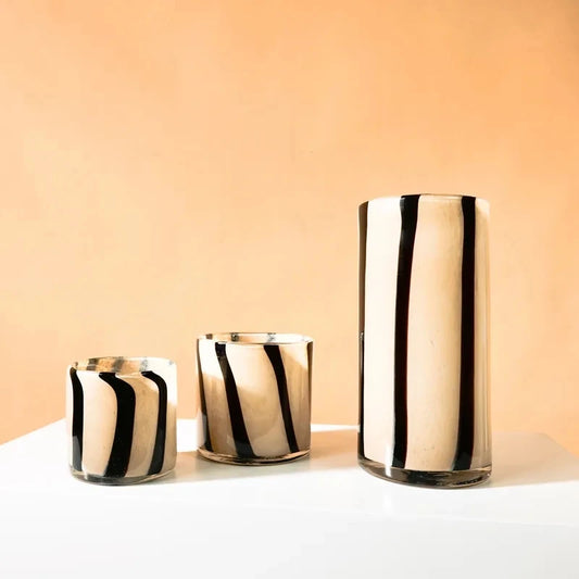 Antiker Glas-Kerzenhalter & Vase (Schwarz/Teefarben) - Apoletta